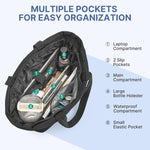 G4Free - G4Free Tote Bag, Puffer Casual Shoulder Bag with Cup Holder and Laptop Compartment -TN25B532B-TN25B532C-TN25B532A