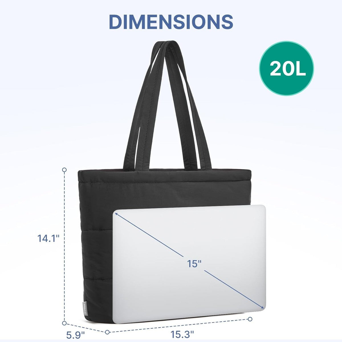 G4Free - G4Free Tote Bag, Puffer Casual Shoulder Bag with Cup Holder and Laptop Compartment -TN25B532B-TN25B532C-TN25B532A