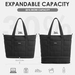G4Free - G4Free Tote Bag,Puffer Work Bags with Zipper Compartments, Expandable Handbag -TN25B522B-TN25B522C-TN25B522A