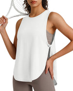 G4Free - G4Free UPF 50+ High Neck Loose Fit Side Slit Muscle Tank -GF26L990A001A-S