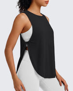 G4Free - G4Free UPF 50+ High Neck Loose Fit Side Slit Muscle Tank -GF26L990A001A-S-GF26L990A001B-M-GF26L990A001C-L-GF26L990A001D-XL-GF26L990A001E-XXL