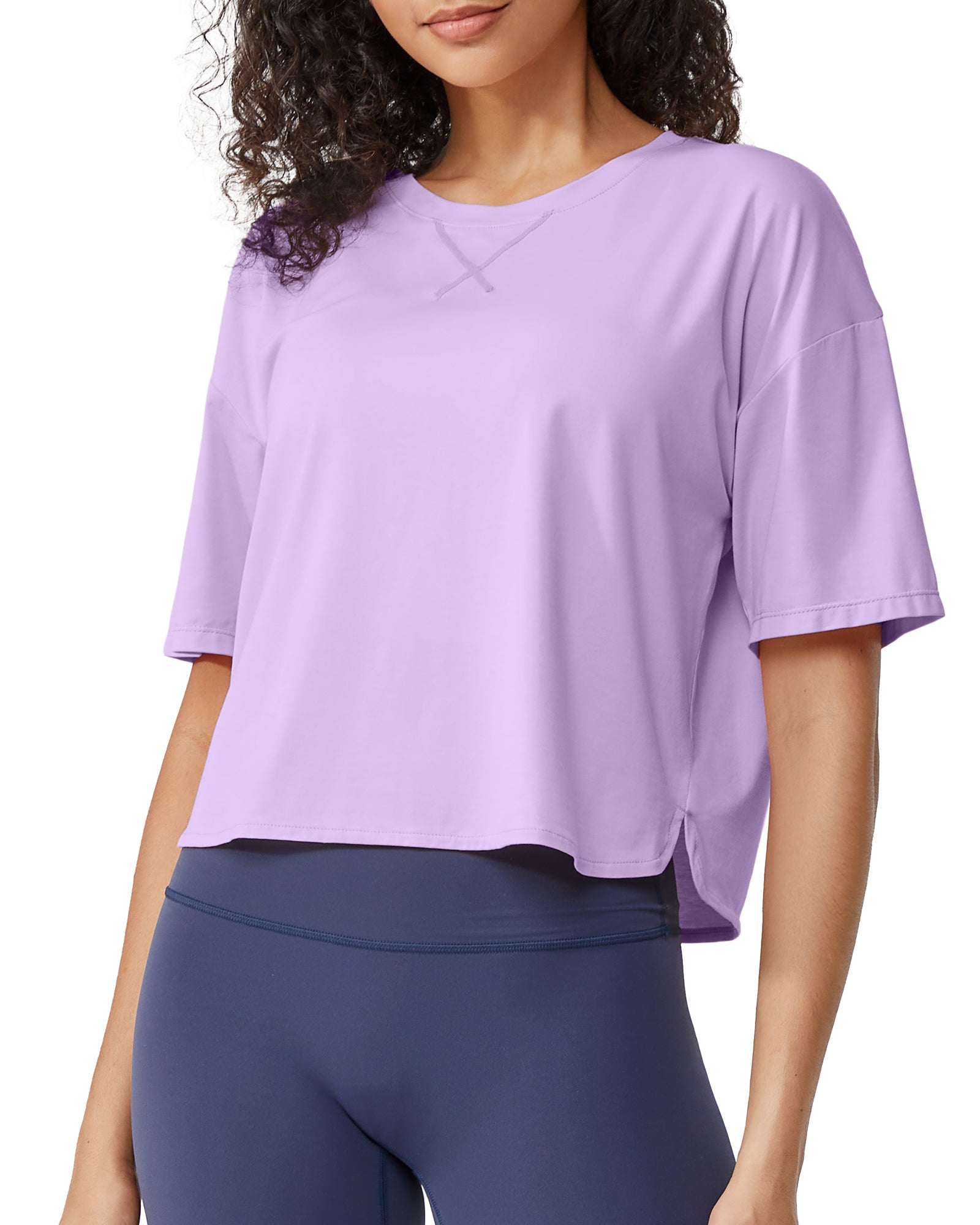 G4Free - G4Free UPF 50+ Quick Dry Boxy Crop Tee -GF25K466AA-S-GF25K466AB-M-GF25K466AC-L-GF25K466AD-XL-GF25K466AE-XXL