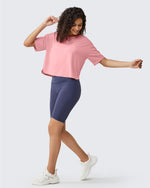 G4Free - G4Free UPF 50+ Quick Dry Boxy Crop Tee -GF25K466AA-S-GF25K466AB-M-GF25K466AC-L-GF25K466AD-XL-GF25K466AE-XXL