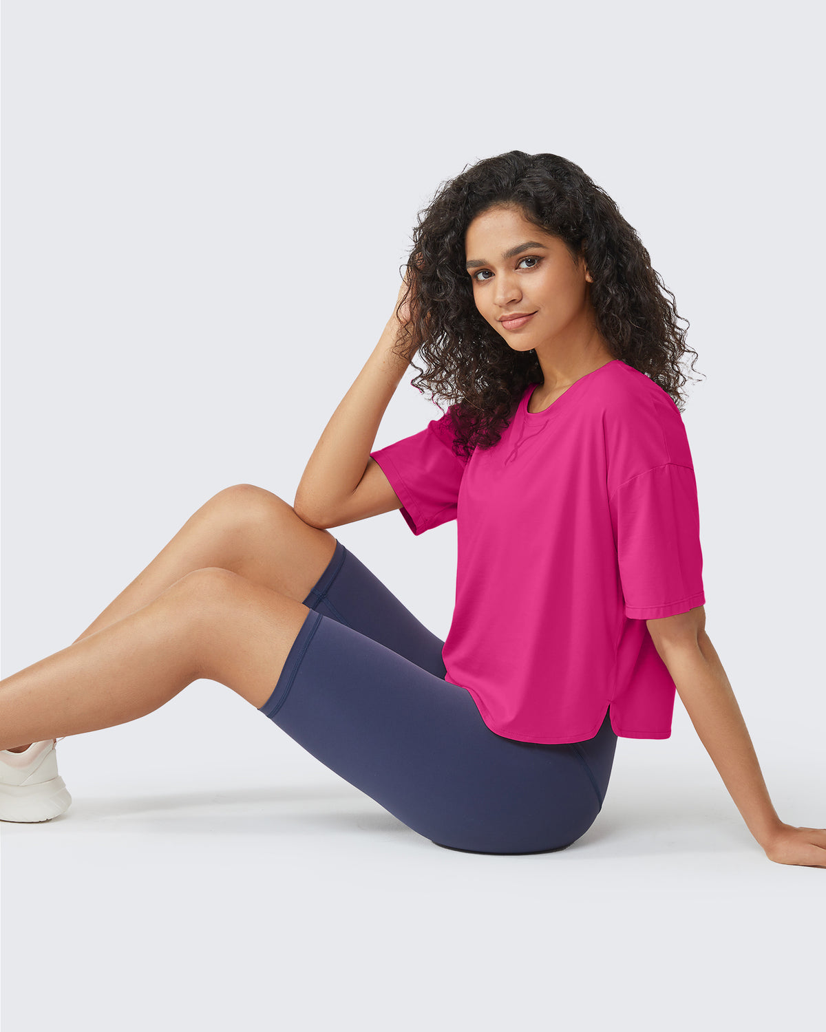 G4Free - G4Free UPF 50+ Quick Dry Boxy Crop Tee -GF25K466AA-S-GF25K466AB-M-GF25K466AC-L-GF25K466AD-XL-GF25K466AE-XXL