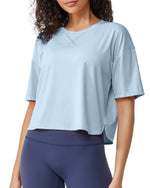 G4Free - G4Free UPF 50+ Quick Dry Boxy Crop Tee -GF25K466AA-S-GF25K466AB-M-GF25K466AC-L-GF25K466AD-XL-GF25K466AE-XXL