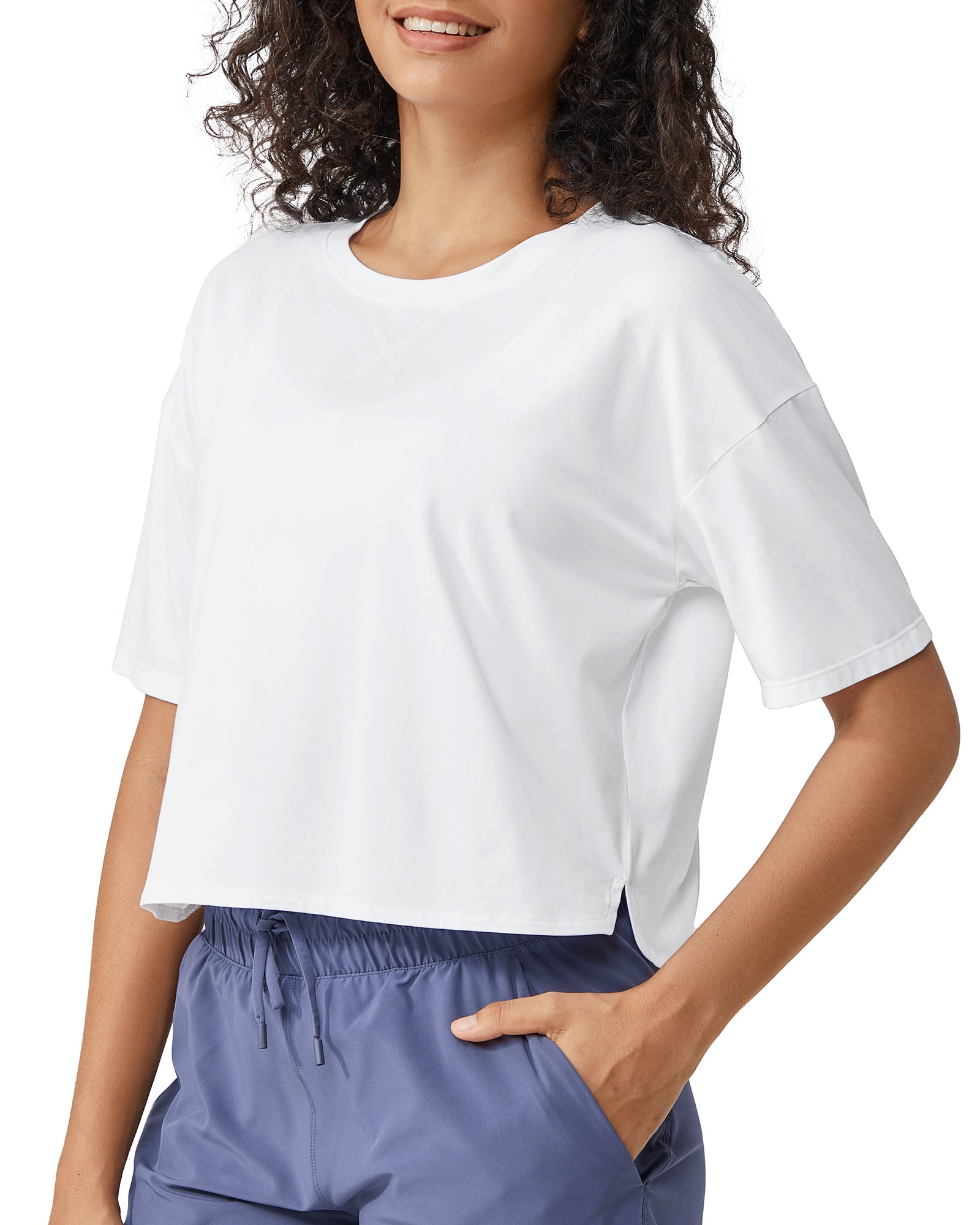 G4Free - G4Free UPF 50+ Quick Dry Boxy Crop Tee -GF25K466AA-S-GF25K466AB-M-GF25K466AC-L-GF25K466AD-XL-GF25K466AE-XXL