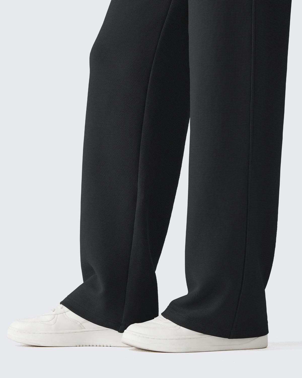 G4Free - G4Free Waffle Wide Leg Pull On Dress Pants High Waisted Stretchy -GF26J871A001A-S
