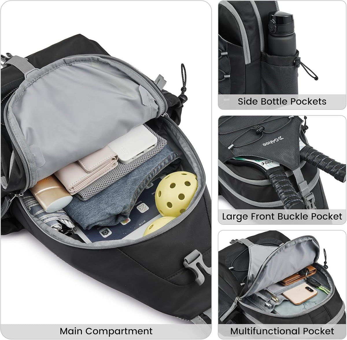 G4Free - G4Free Women Pickleball Sports Sling Bag -TN24B365A-TN24B365B-TN24B365C