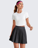 G4Free - High-Rise Pleated A Line Athletic Skorts -GF25H413DA-S-GF25H413DB-M-GF25H413DC-L-GF25H413DD-XL-GF25H413DE-XXL