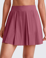 G4Free - High-Rise Pleated A Line Athletic Skorts -GF25H413DA-S-GF25H413DB-M-GF25H413DC-L-GF25H413DD-XL-GF25H413DE-XXL