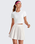 G4Free - High-Rise Pleated A Line Athletic Skorts -GF25H413DA-S-GF25H413DB-M-GF25H413DC-L-GF25H413DD-XL-GF25H413DE-XXL