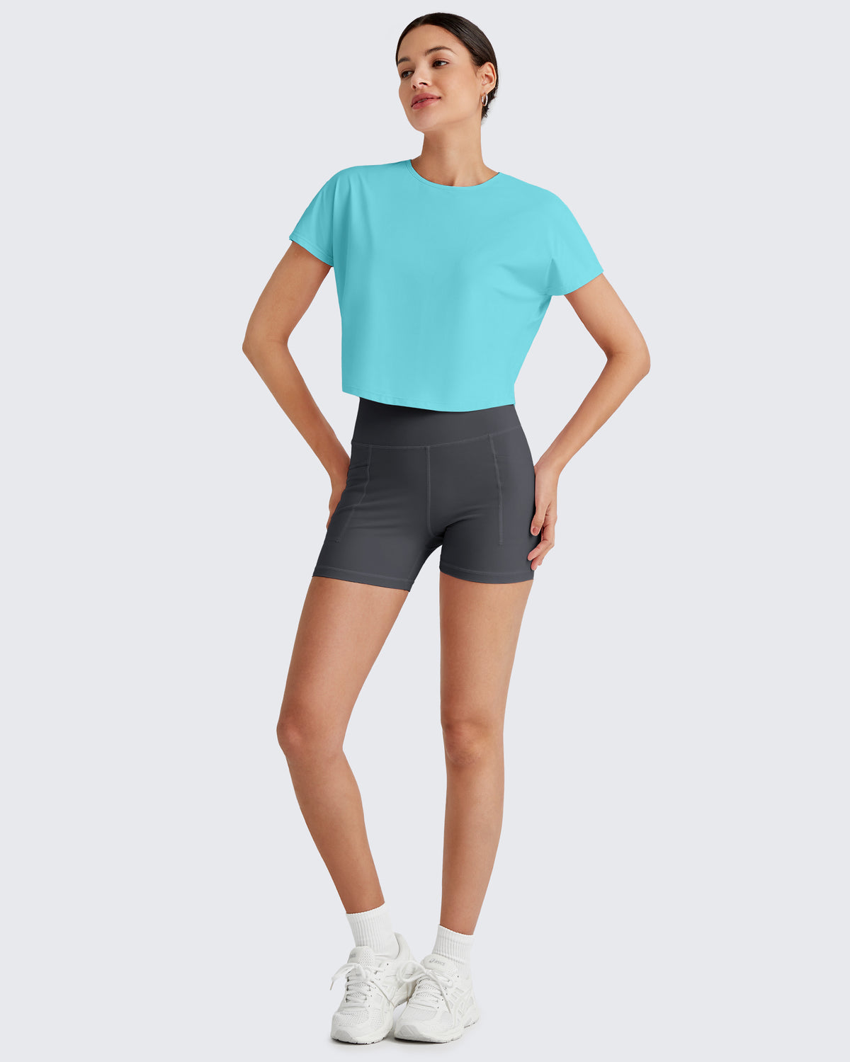 G4Free - Lightbreeze Batwing Sleeve Workout Tops -GF25K343AA-S-GF25K343AB-M-GF25K343AC-L-GF25K343AD-XL-GF25K343AF-XS