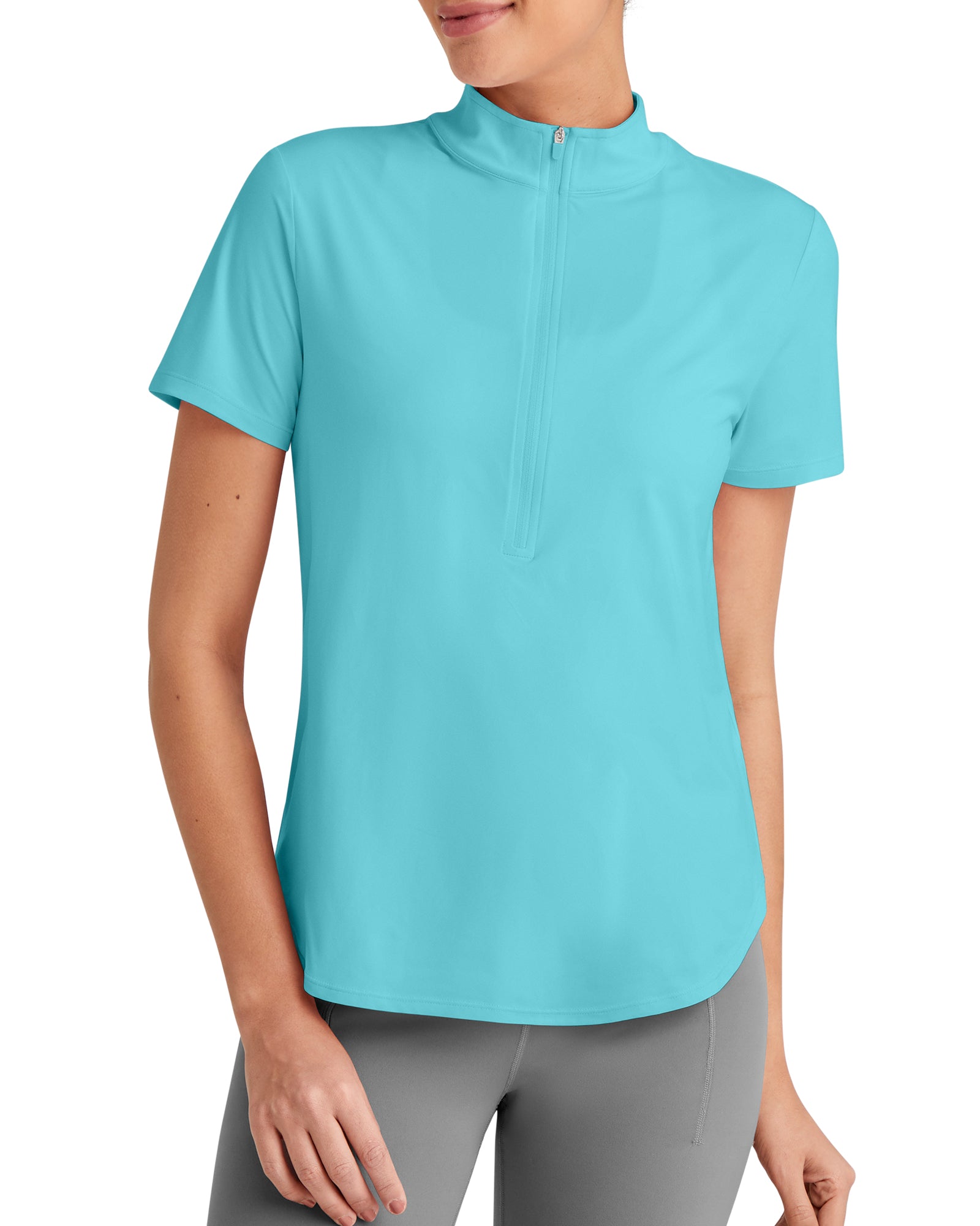 G4Free - Lightbreeze UPF 50+ Half Zip Golf Short Sleeve -GF25K340AA-S-GF25K340AB-M-GF25K340AC-L-GF25K340AD-XL-GF25K340AE-XXL