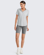 G4Free - Lightbreeze UPF 50+ Half Zip Golf Short Sleeve -GF25K340AA-S-GF25K340AB-M-GF25K340AC-L-GF25K340AD-XL-GF25K340AE-XXL