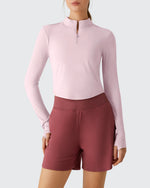 G4Free - Lightbreeze UPF 50+ Sun Thumbholes Quater Zip Shirts -GF26B881A001F-XS