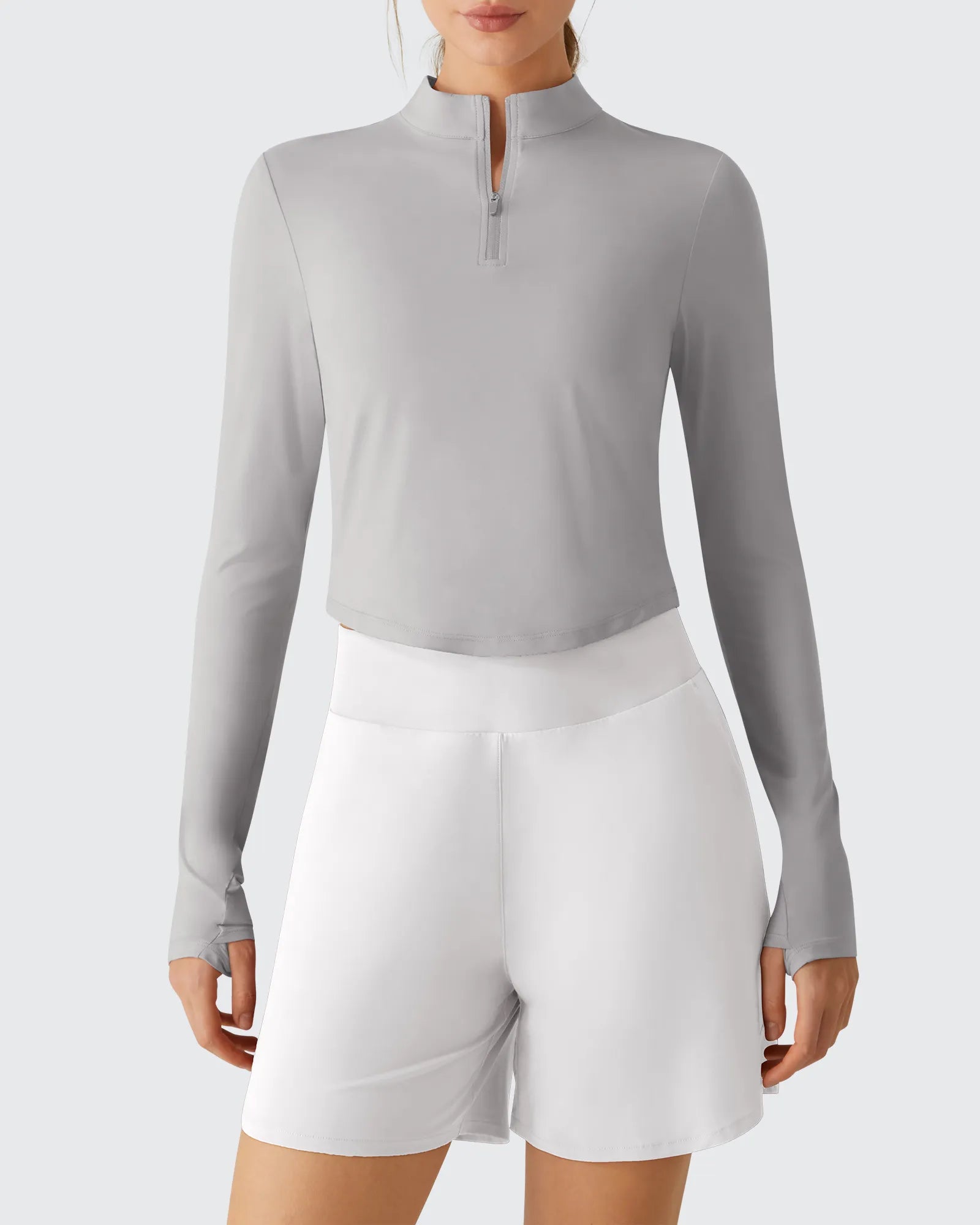 G4Free - Lightbreeze UPF 50+ Sun Thumbholes Quater Zip Shirts -GF26B881A001F-XS-GF26B881A001A-S-GF26B881A001B-M-GF26B881A001C-L-GF26B881A001D-XL