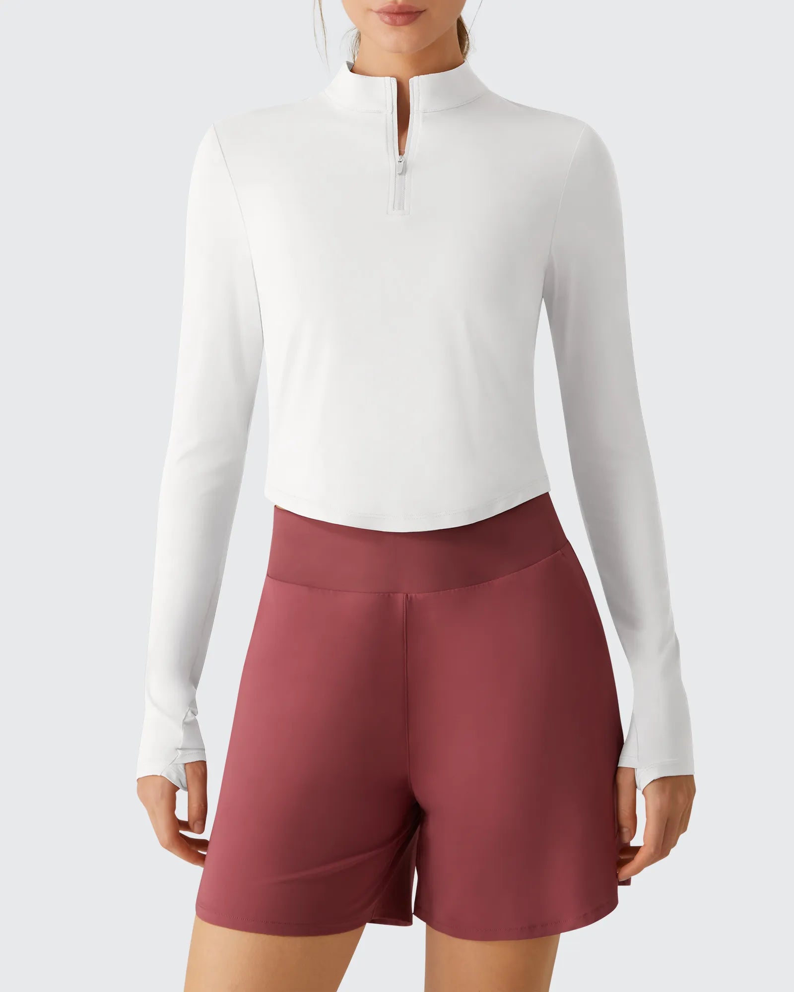 G4Free - Lightbreeze UPF 50+ Sun Thumbholes Quater Zip Shirts -GF26B881A001F-XS-GF26B881A001A-S-GF26B881A001B-M-GF26B881A001C-L-GF26B881A001D-XL