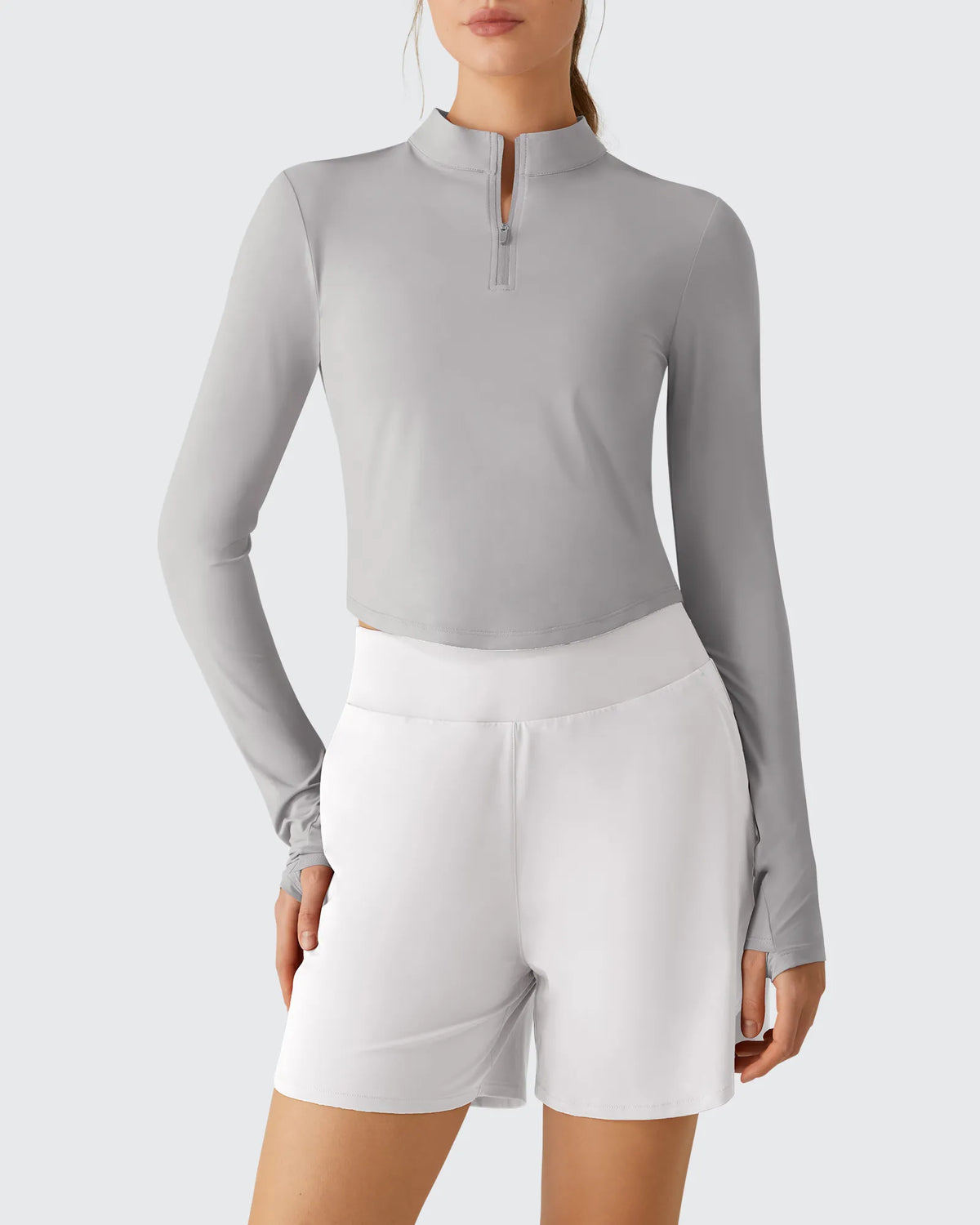 G4Free - Lightbreeze UPF 50+ Sun Thumbholes Quater Zip Shirts -GF26B881A001F-XS-GF26B881A001A-S-GF26B881A001B-M-GF26B881A001C-L-GF26B881A001D-XL