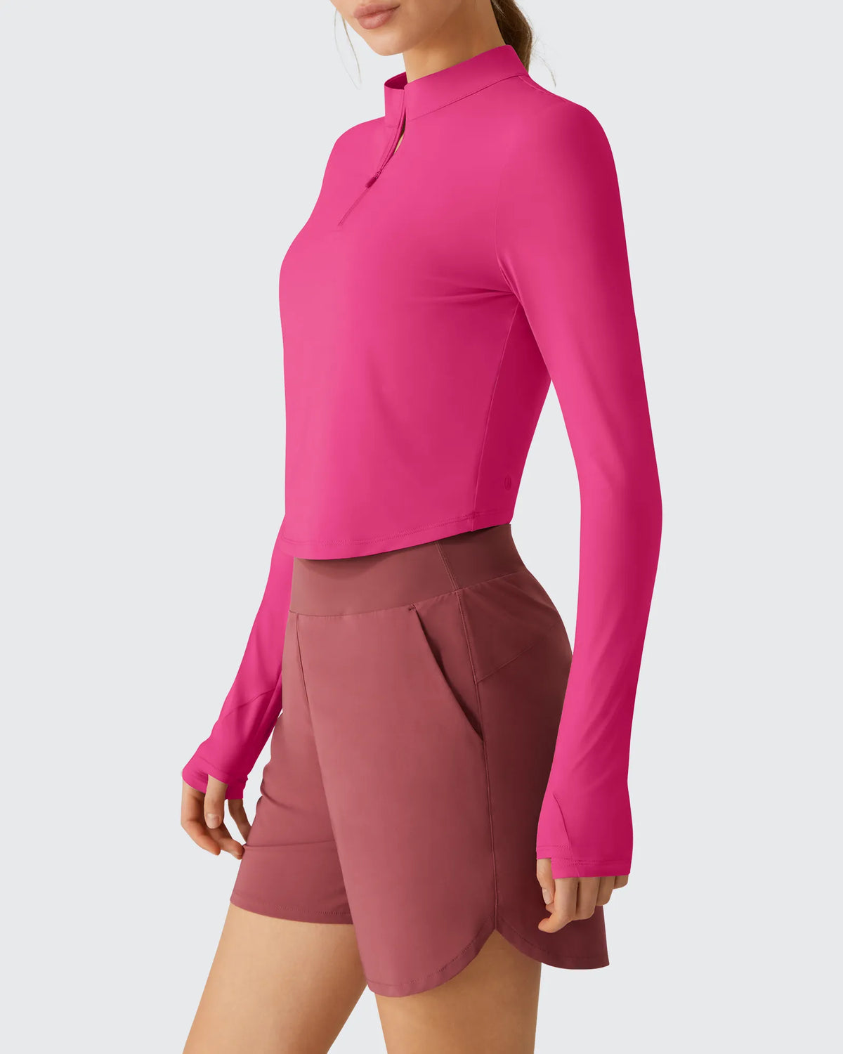 G4Free - Lightbreeze UPF 50+ Sun Thumbholes Quater Zip Shirts -GF26B881A001F-XS-GF26B881A001A-S-GF26B881A001B-M-GF26B881A001C-L-GF26B881A001D-XL