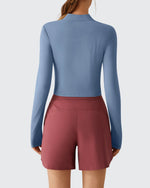 G4Free - Lightbreeze UPF 50+ Sun Thumbholes Quater Zip Shirts -GF26B881A001F-XS-GF26B881A001A-S-GF26B881A001B-M-GF26B881A001C-L-GF26B881A001D-XL