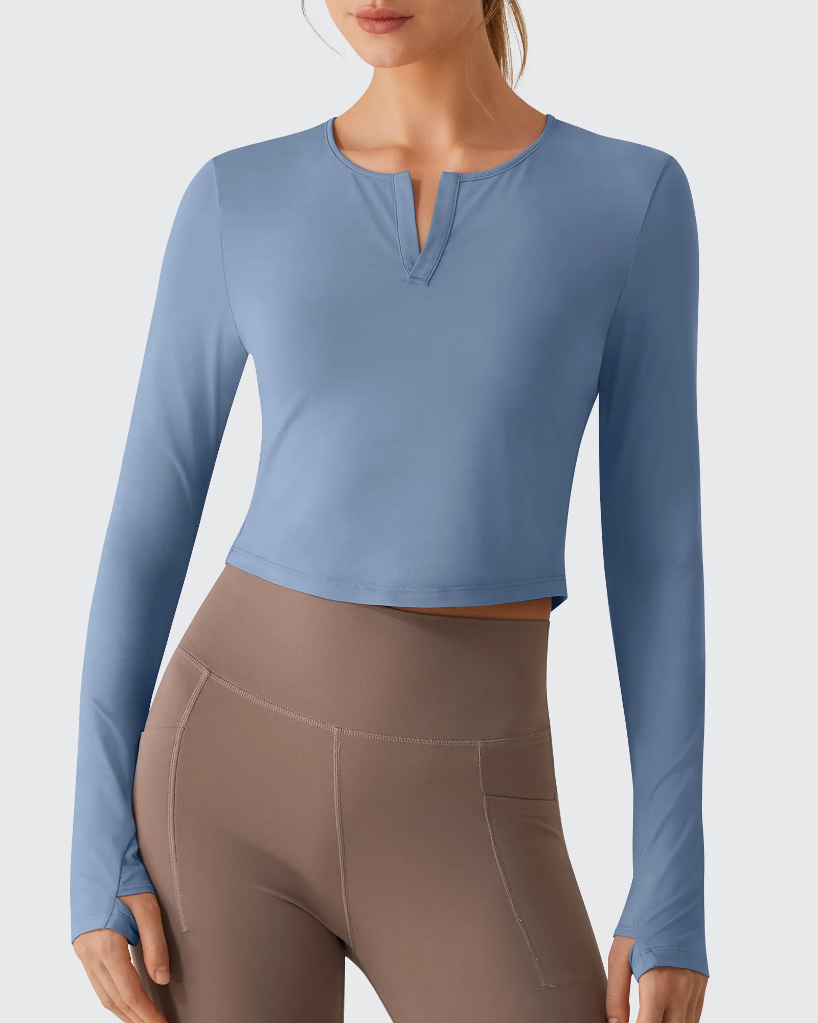 G4Free - Lightbreeze V Neck UPF 50+ Thumbholes Long Sleeve -GF26B886B005A-S-GF26B886B005B-M-GF26B886B005C-L-GF26B886B005D-XL-GF26B886B005E-XXL