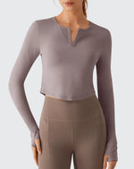 G4Free - Lightbreeze V Neck UPF 50+ Thumbholes Long Sleeve -GF26B886E001A-S