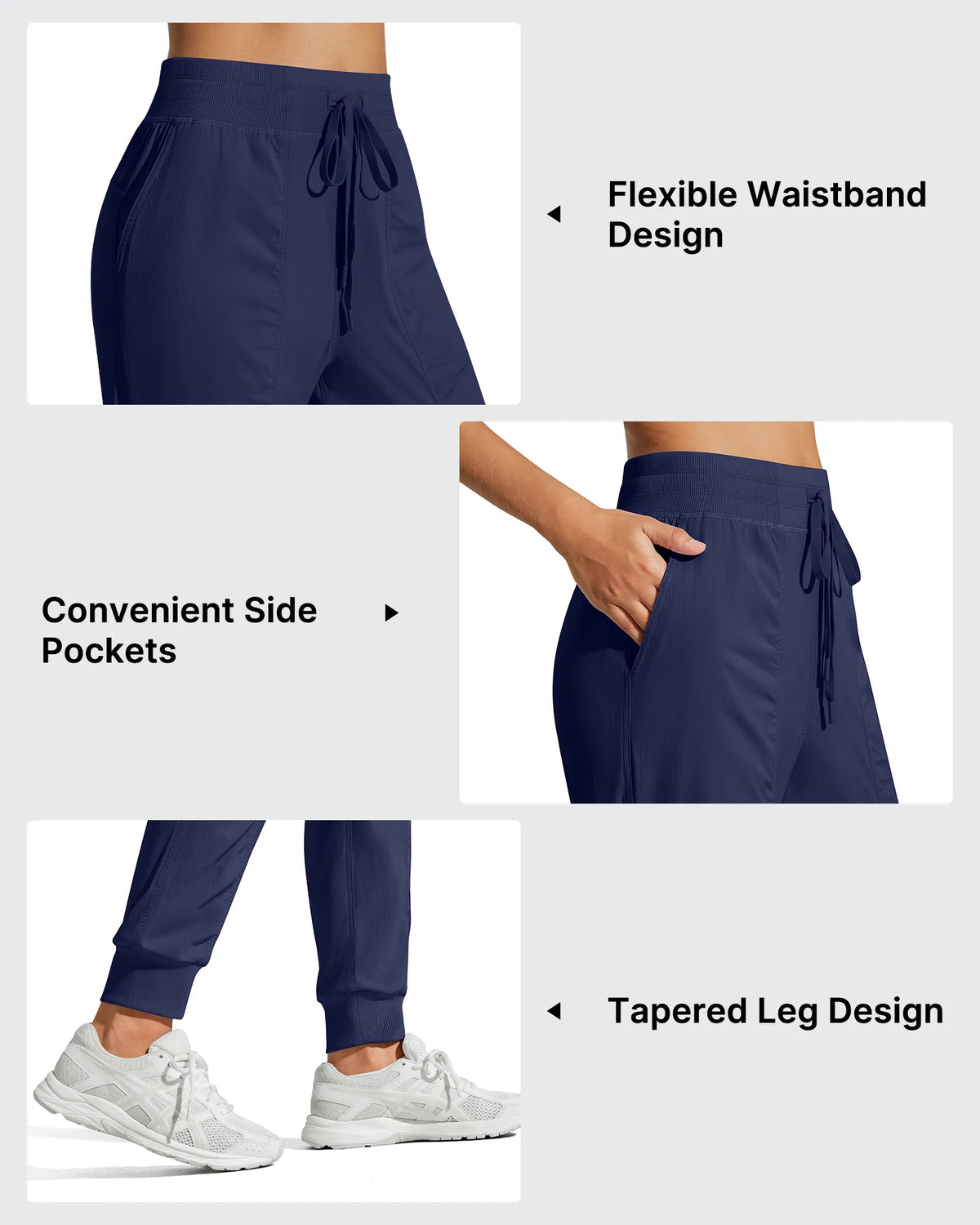 Women’s Lightweight Track Joggers - Loose Pants for Athletic Travel ...