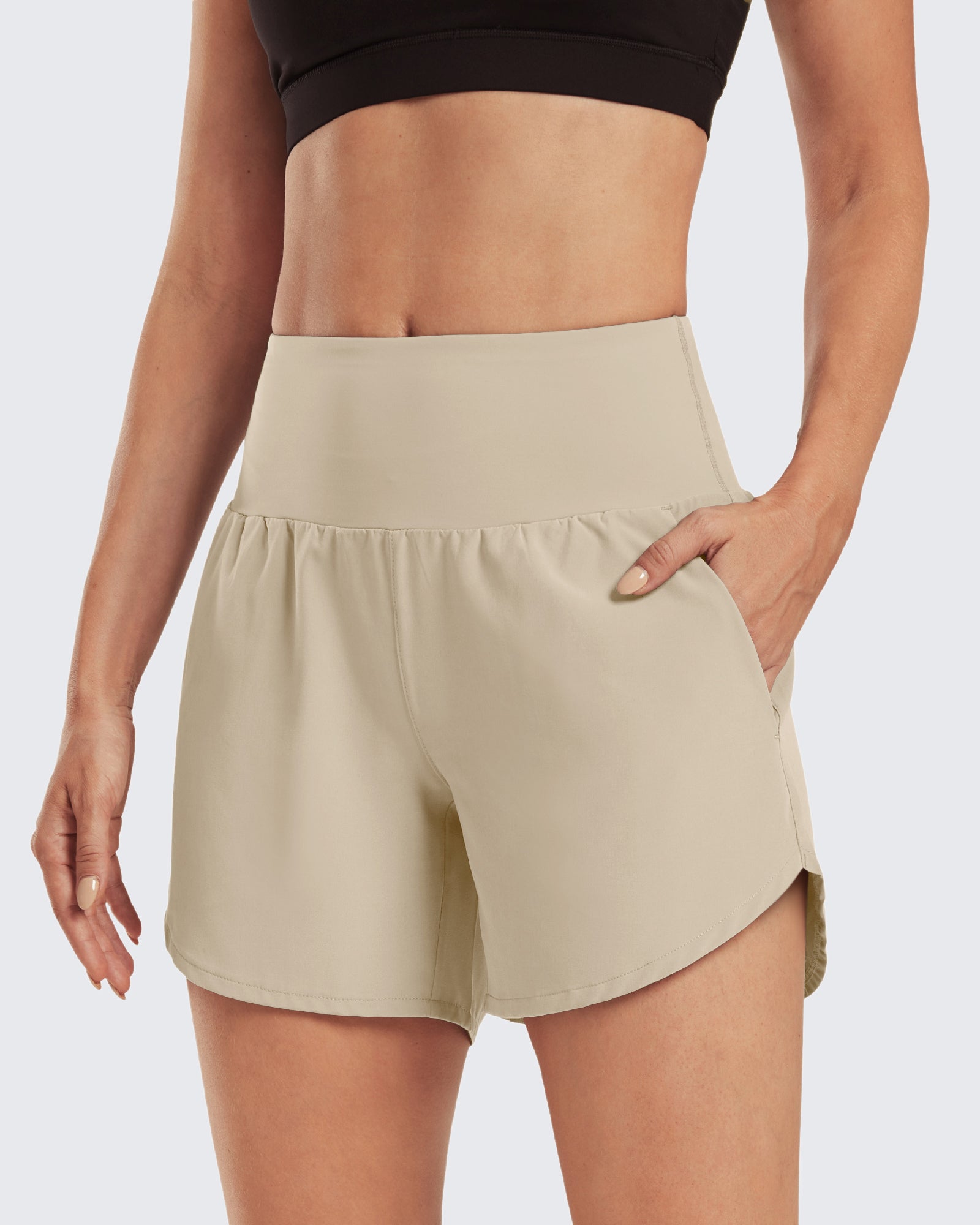 G4Free - Lightweight High-Waisted Workout Shorts 5'' -GF21E007AA-S-GF21E007AB-M-GF21E007AC-L-GF21E007AD-XL-GF21E007AE-XXL