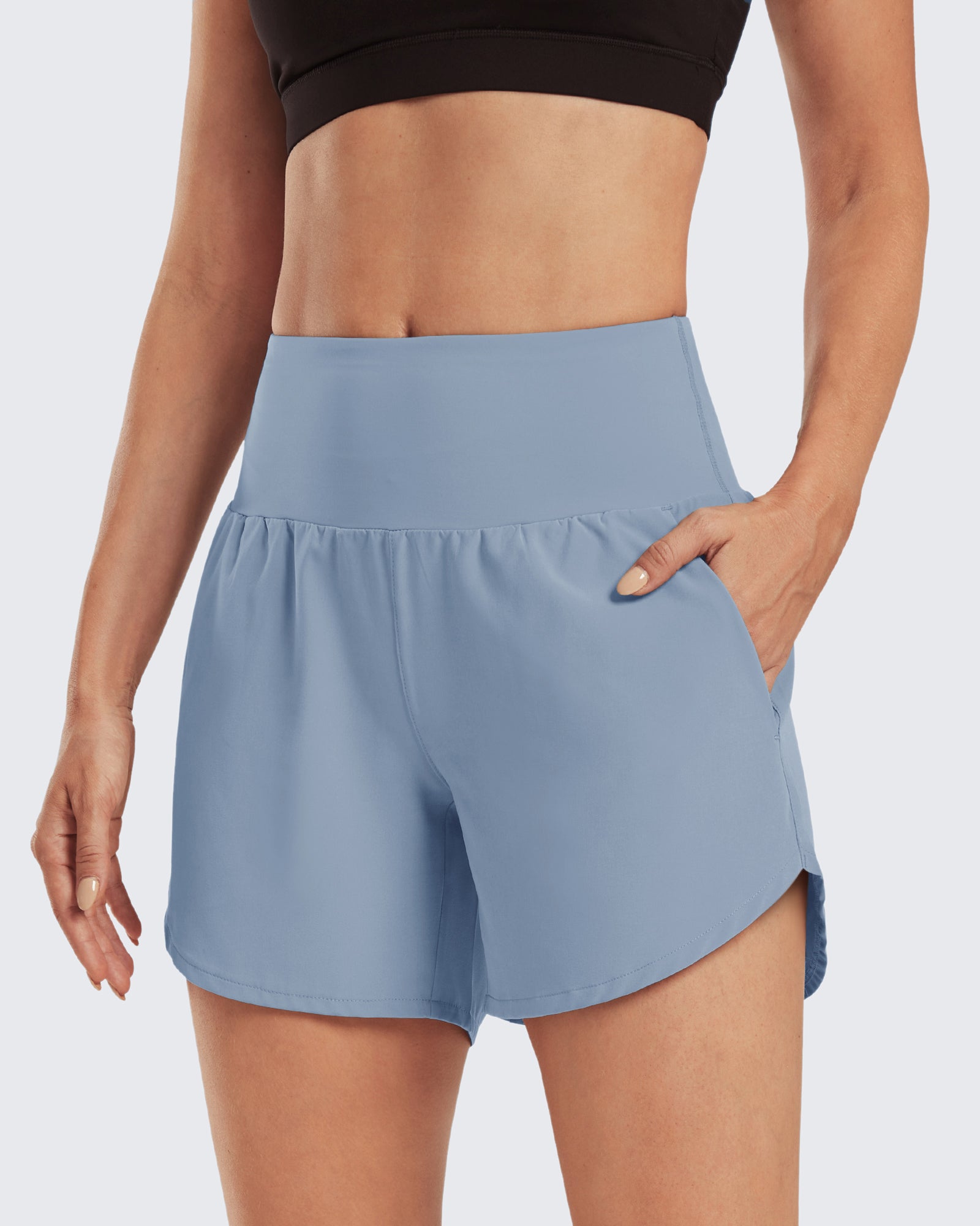 G4Free - Lightweight High-Waisted Workout Shorts 5'' -GF21E007AA-S-GF21E007AB-M-GF21E007AC-L-GF21E007AD-XL-GF21E007AE-XXL