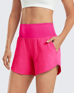 G4Free - Lightweight High-Waisted Workout Shorts 5'' -GF21E007AA-S-GF21E007AB-M-GF21E007AC-L-GF21E007AD-XL-GF21E007AE-XXL