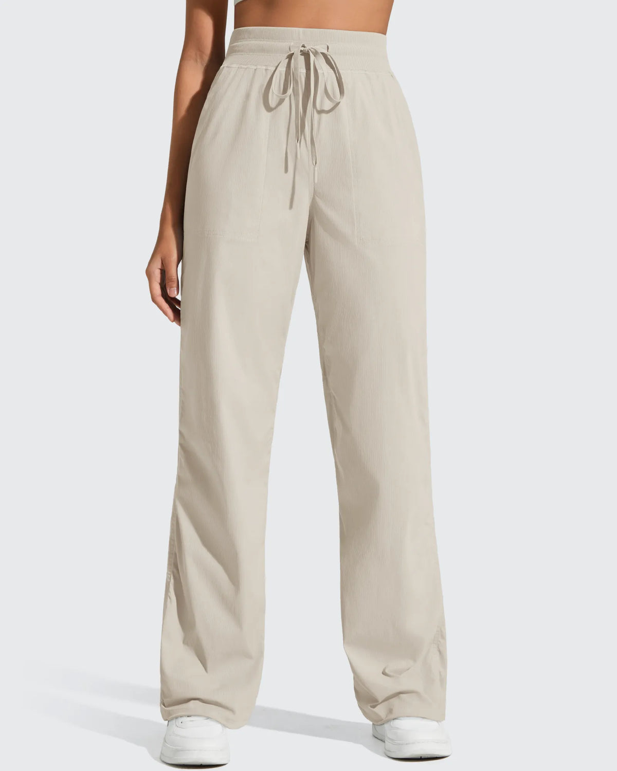 G4Free - Lightweight Straight Leg Ruched Drawstring Joggers -GF25D748AA-S-GF25D749AA-S-GF25D750AA-S-GF25D748AB-M-GF25D749AB-M