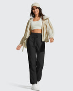 G4Free - Lightweight Straight Leg Ruched Drawstring Joggers -GF25D748AA-S-GF25D749AA-S-GF25D750AA-S-GF25D748AB-M-GF25D749AB-M