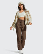 G4Free - Lightweight Straight Leg Ruched Drawstring Joggers -GF25D748AA-S-GF25D749AA-S-GF25D750AA-S-GF25D748AB-M-GF25D749AB-M