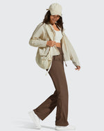 G4Free - Lightweight Straight Leg Ruched Drawstring Joggers -GF25D748AA-S-GF25D749AA-S-GF25D750AA-S-GF25D748AB-M-GF25D749AB-M