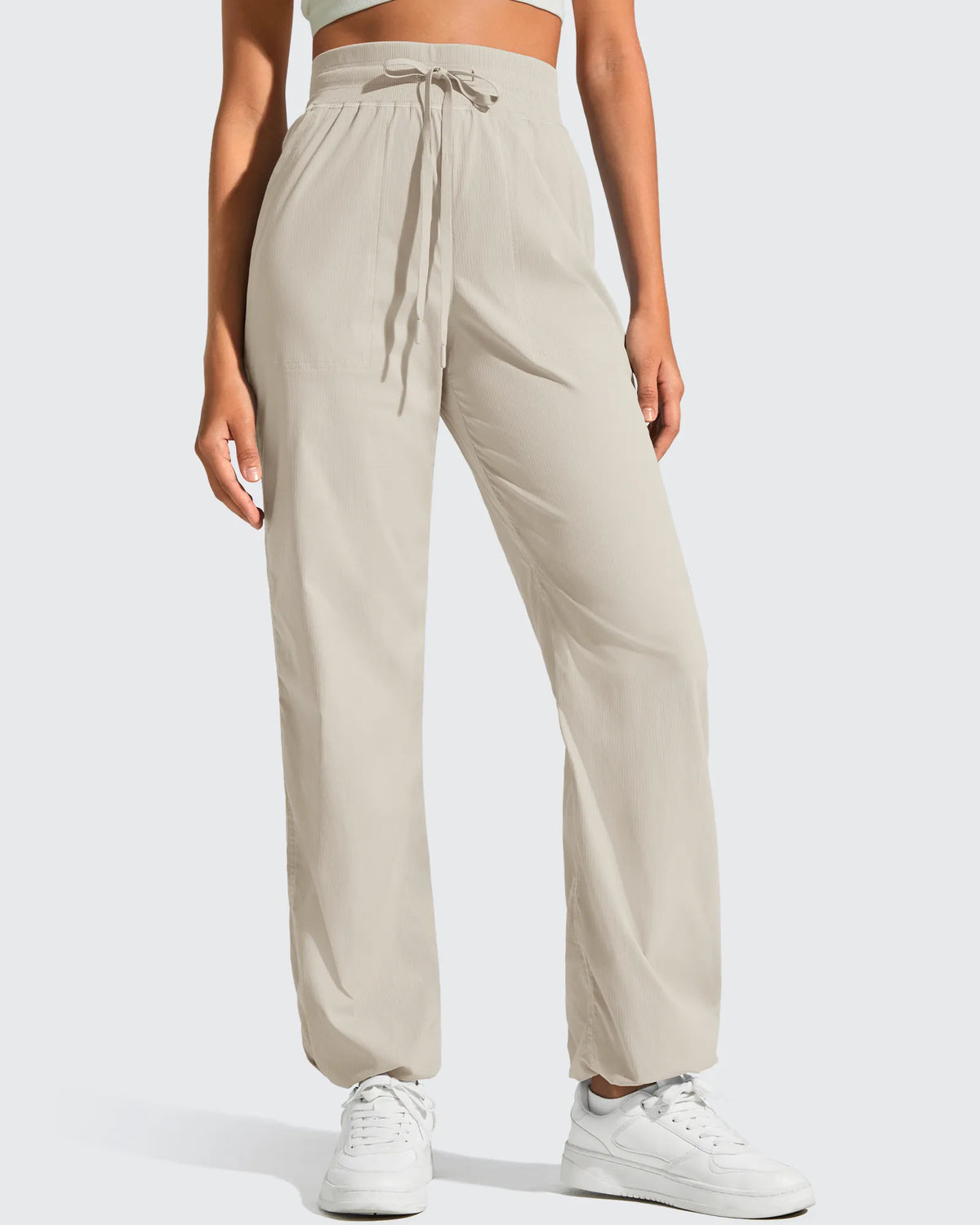 G4Free - Lightweight Straight Leg Ruched Drawstring Joggers -GF25D748AA-S-GF25D750AA-S-GF25D749AA-S-GF25D748AB-M-GF25D750AB-M