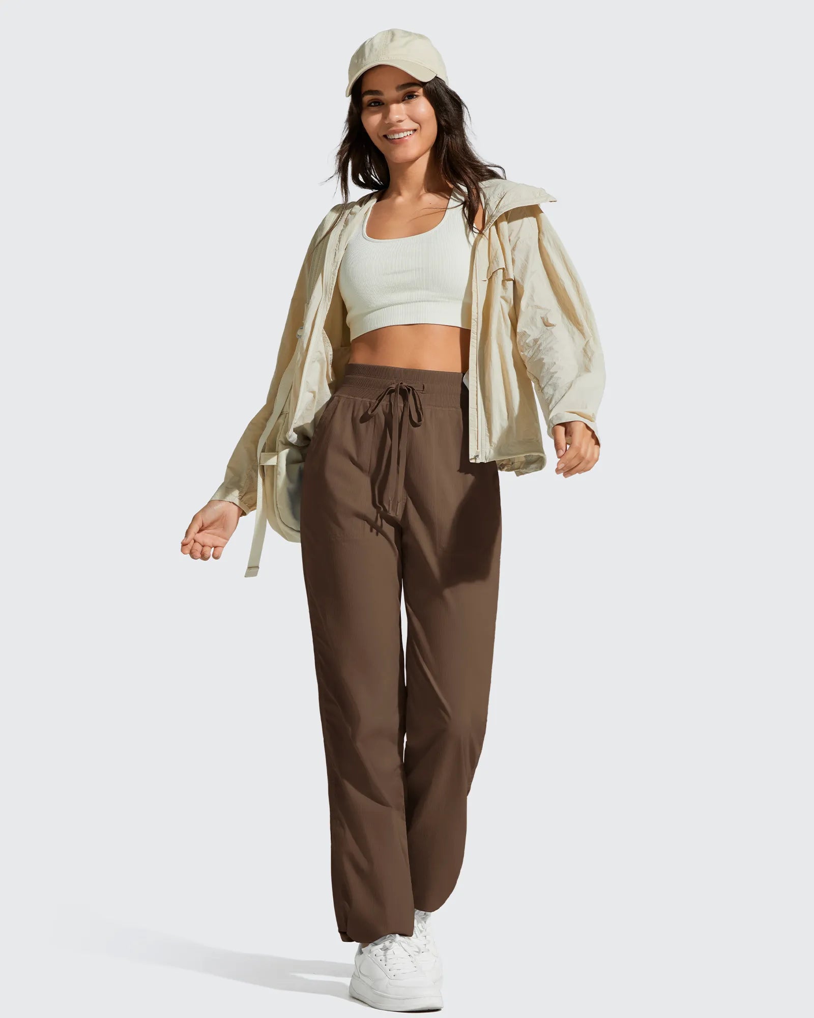 G4Free - Lightweight Straight Leg Ruched Drawstring Joggers -GF25D748AA-S-GF25D750AA-S-GF25D749AA-S-GF25D748AB-M-GF25D750AB-M