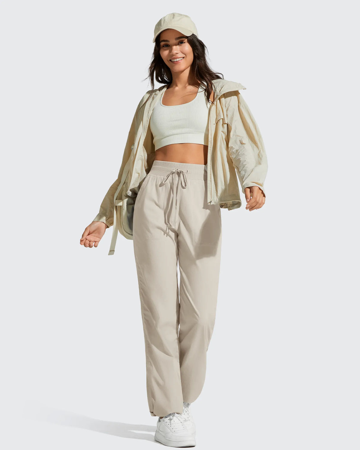 G4Free - Lightweight Straight Leg Ruched Drawstring Joggers -GF25D748AA-S-GF25D750AA-S-GF25D749AA-S-GF25D748AB-M-GF25D750AB-M