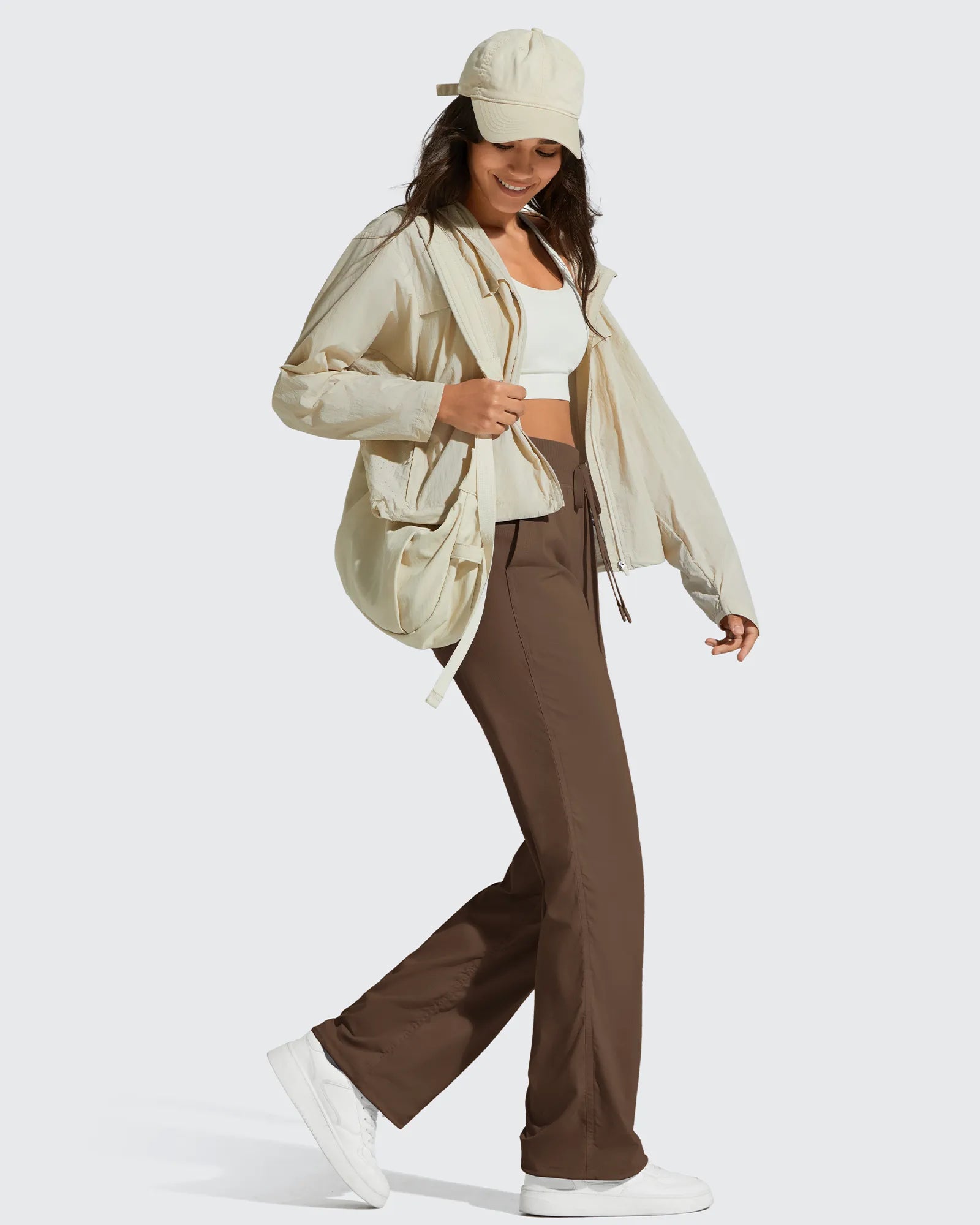 G4Free - Lightweight Straight Leg Ruched Drawstring Joggers -GF25D748AA-S-GF25D750AA-S-GF25D749AA-S-GF25D748AB-M-GF25D750AB-M