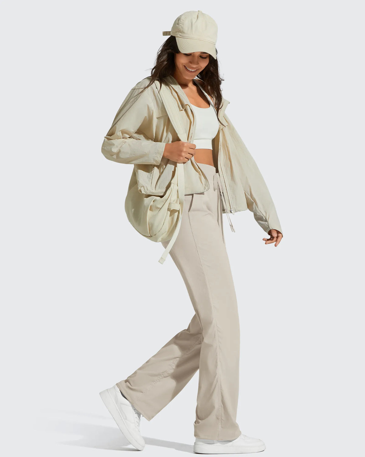 G4Free - Lightweight Straight Leg Ruched Drawstring Joggers -GF25D748AA-S-GF25D750AA-S-GF25D749AA-S-GF25D748AB-M-GF25D750AB-M