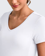G4Free - Lightweight V Neck Side Ruched Maternity Short Sleeve -GF25KY453BA-S-GF25KY453BB-M-GF25KY453BC-L-GF25KY453BD-XL-GF25KY453BE-XXL