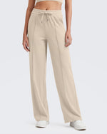 G4Free - Loose Front Pleats Drawstring Casual Pants -GF24J310AA-S