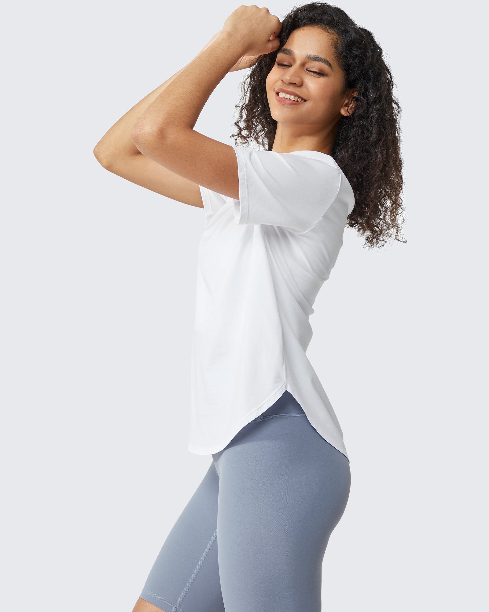 G4Free - Loose Hip Length Short Sleeve Workout Tops -GF24B198AA-S-GF24B198AB-M-GF24B198AC-L-GF24B198AD-XL-GF24B198AE-XXL