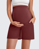 G4Free - Over The Belly Pregnancy Athletic Shorts 6'' -GF25EY556AF-XS