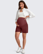 G4Free - Over The Belly Pregnancy Athletic Shorts 6'' -GF25EY556AF-XS-GF25EY556AA-S-GF25EY556AB-M-GF25EY556AC-L-GF25EY556AD-XL