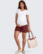 G4Free - Over The Belly Pregnancy Athletic Shorts 6'' -GF25EY556AF-XS-GF25EY556AA-S-GF25EY556AB-M-GF25EY556AC-L-GF25EY556AD-XL