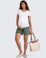 G4Free - Over The Belly Pregnancy Athletic Shorts 6'' -GF25EY556AF-XS-GF25EY556AA-S-GF25EY556AB-M-GF25EY556AC-L-GF25EY556AD-XL