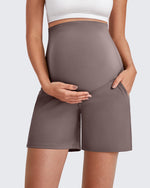 G4Free - Over The Belly Pregnancy Athletic Shorts 6'' -GF25EY556AF-XS-GF25EY556AA-S-GF25EY556AB-M-GF25EY556AC-L-GF25EY556AD-XL