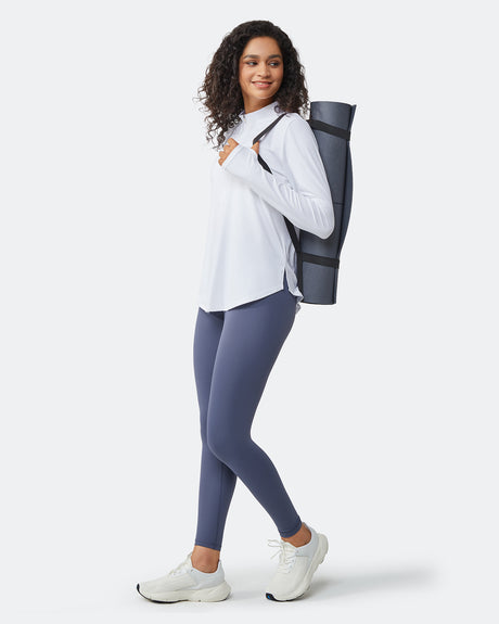 G4Free - Quick Dry High Neck Sun Half Zip Workout Tops -GF23B126KF-XS