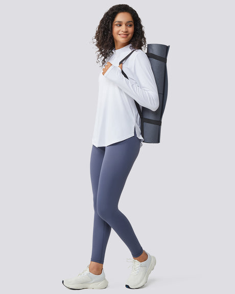 G4Free - Quick Dry High Neck Sun Half Zip Workout Tops -GF23B126KF-XS