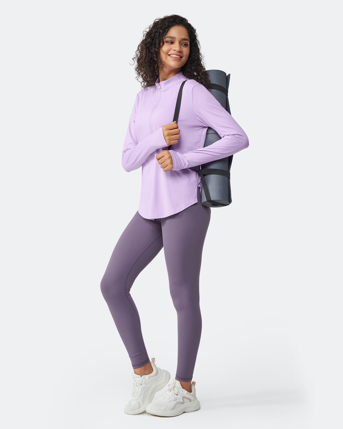 G4Free - Quick Dry High Neck Sun Half Zip Workout Tops -GF23B126KF-XS-GF23B126KA-S-GF23B126KB-M-GF23B126KC-L-GF23B126KD-XL